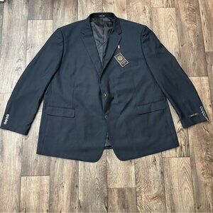 Pierre Loren Superior 150s Classic Fit Suit Blazer Mens Size 60L Black